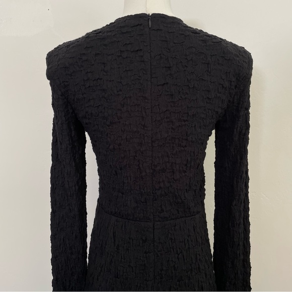 NWT Sabina Musayev Agnes Dress Black Mini Crinkled Cut Outs Drawstring Large - Picture 8 of 11
